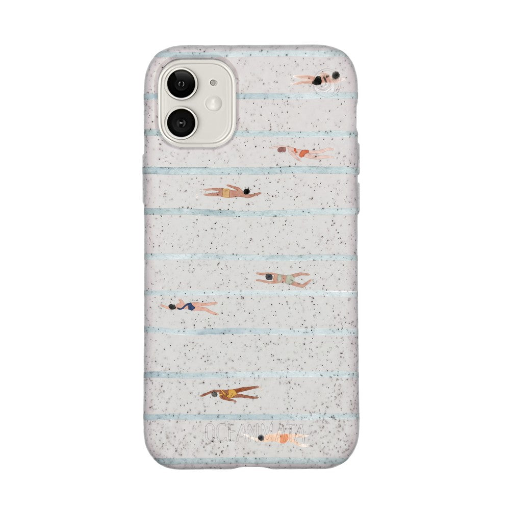 iPhone 11 Hülle - Schwimmen weiß - "lapflow" - nachhaltig
