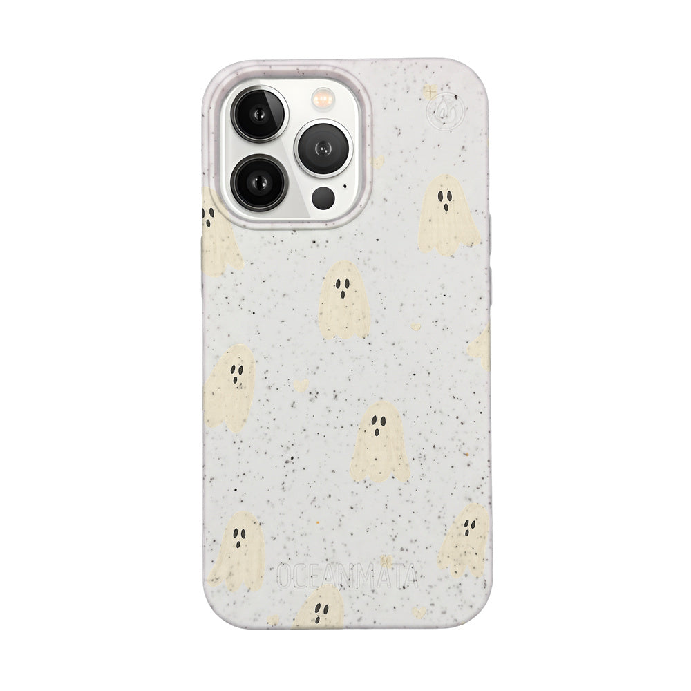 iPhone 13 pro Hülle - Geist weiß - "LittleGhost" - nachhaltig