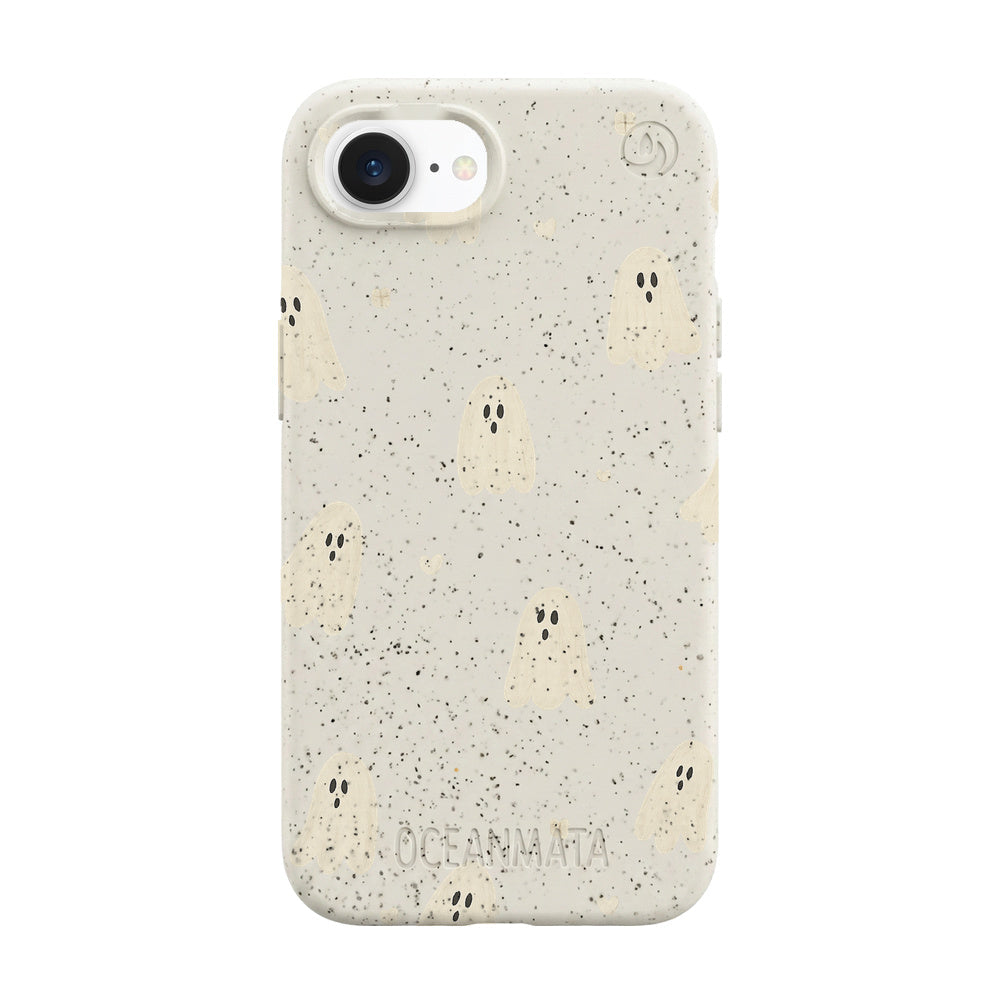 iPhone 16e/17e Hülle - Geist weiß - "LittleGhost" - nachhaltig
