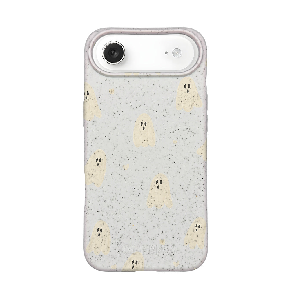 iPhone 17 Air Hülle - Geist weiß - "LittleGhost" - nachhaltig
