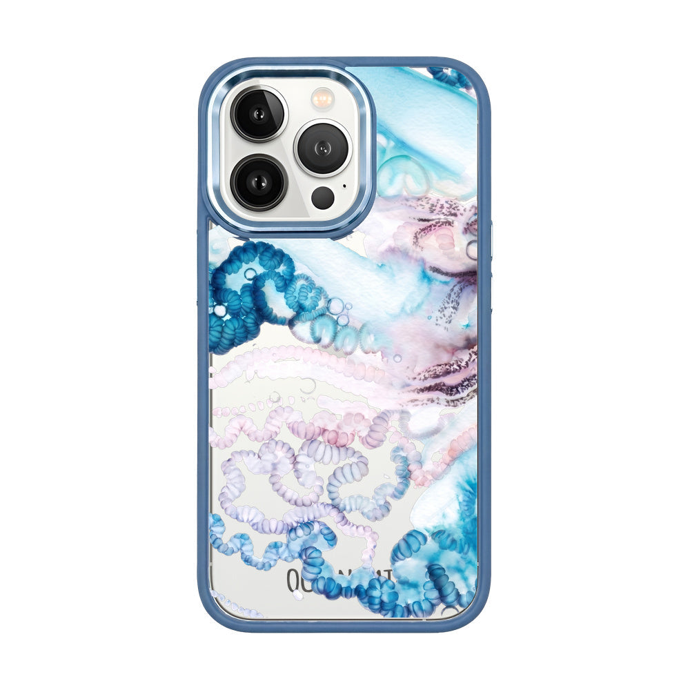 iPhone 13 Pro Max Case - Jellyfish Blue - "Men o' War" - Sustainable
