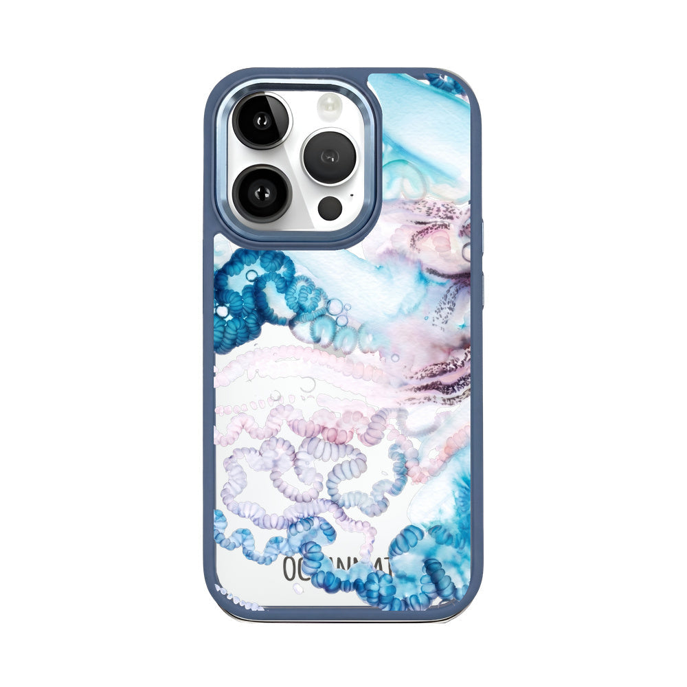 iPhone 14 Pro Max Case - Jellyfish Blue - "Men o' War" - Sustainable
