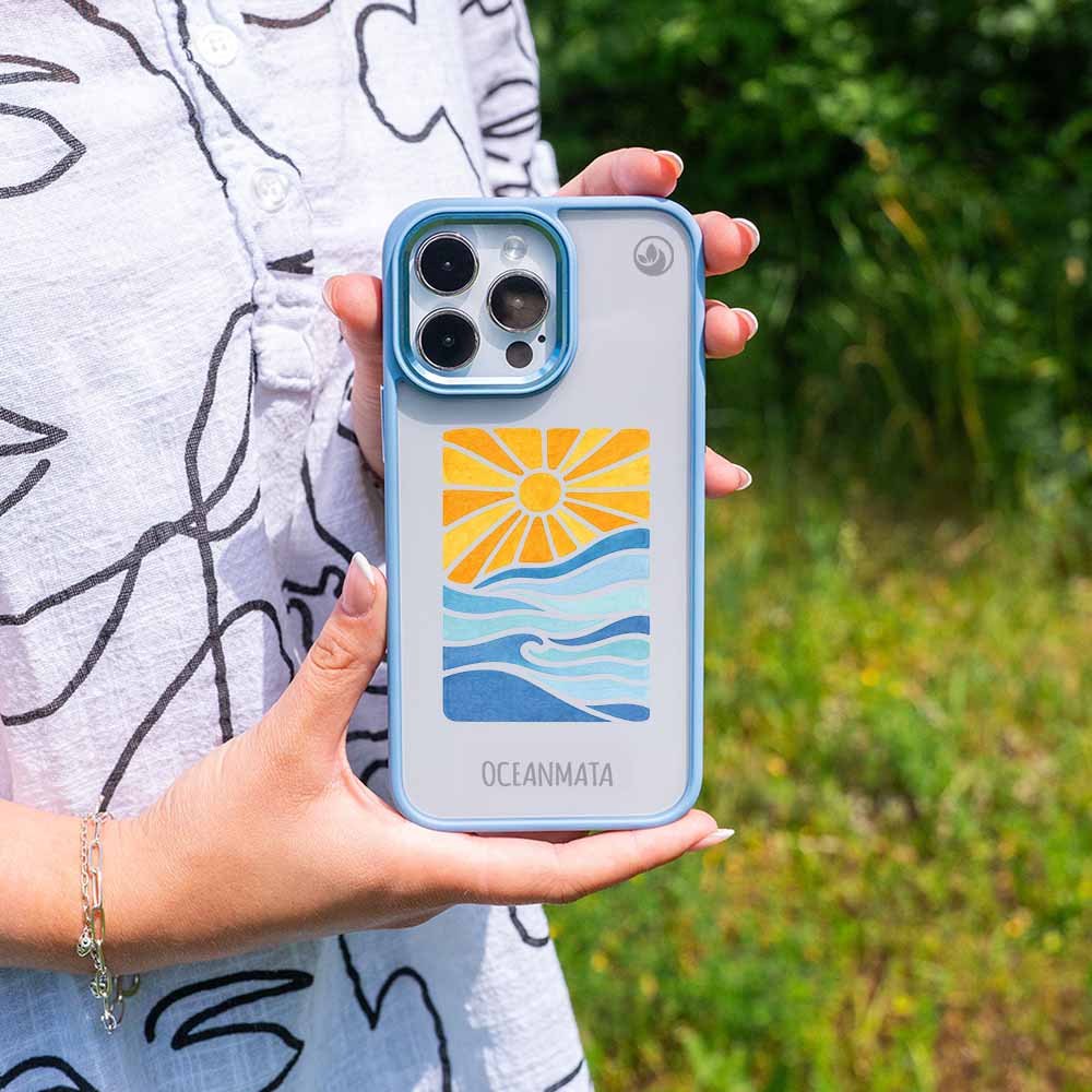 iPhone 15 pro max Hülle - Meer blau - "Sun&Sea" - nachhaltig