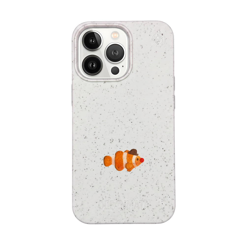 iPhone 13 pro Hülle - Clownfisch weiß - "Mr.Clown-Fish" - nachhaltig
