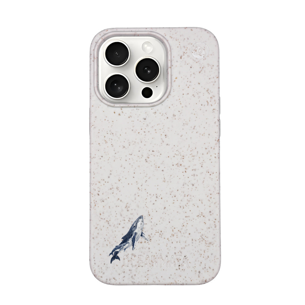 iPhone 15 pro max Hülle - Buckelwal weiß - "OceanLullaby" - nachhaltig