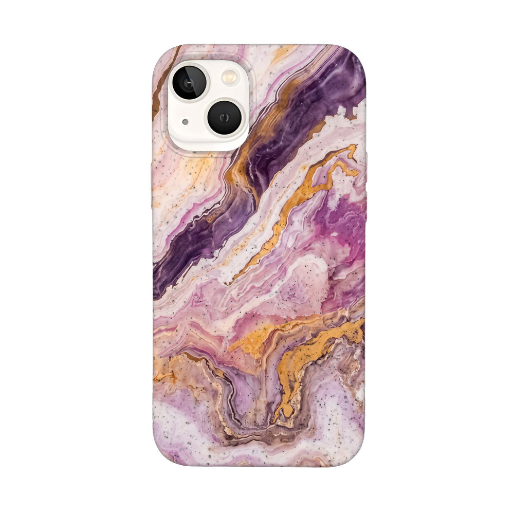 iPhone 13 mini Hülle - Marmor pink - "PinkMarble" - nachhaltig