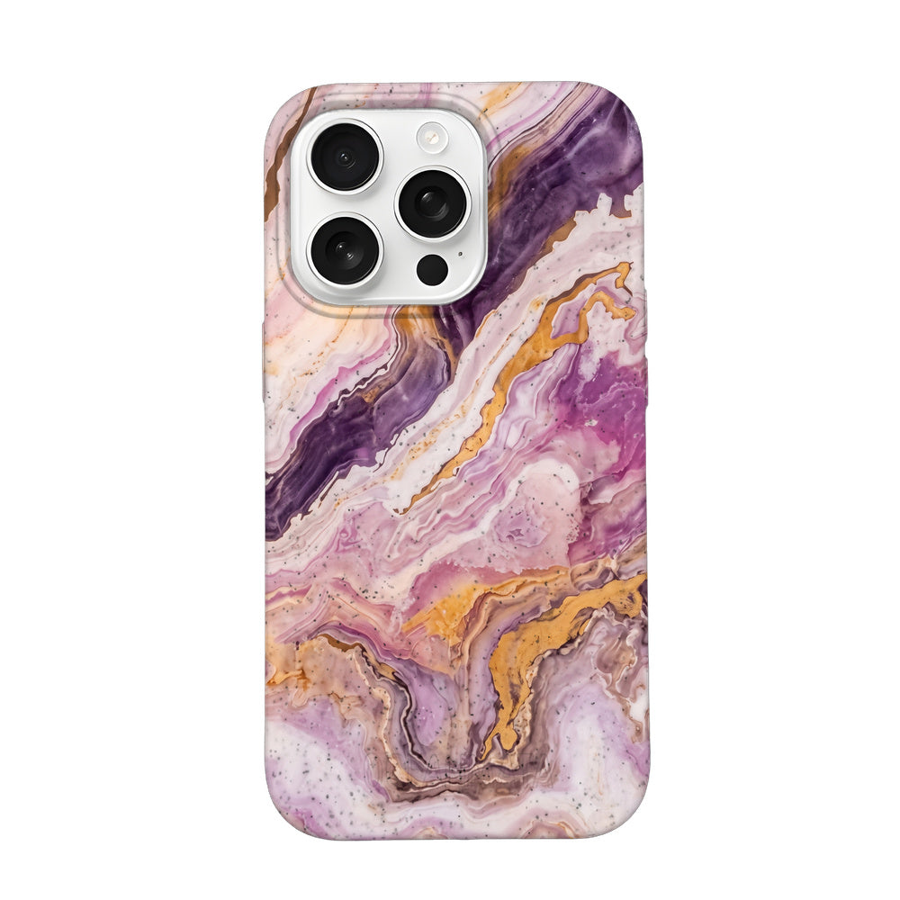 iPhone 16 pro Hülle - Marmor pink - "PinkMarble" - nachhaltig