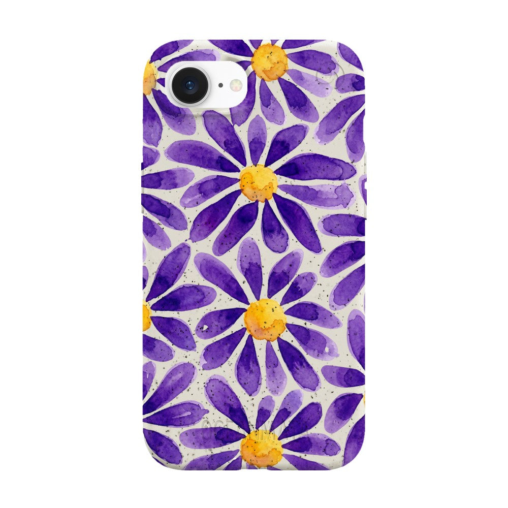 iPhone 16e Hülle - Blumen lila - "purplebloom" - nachhaltig