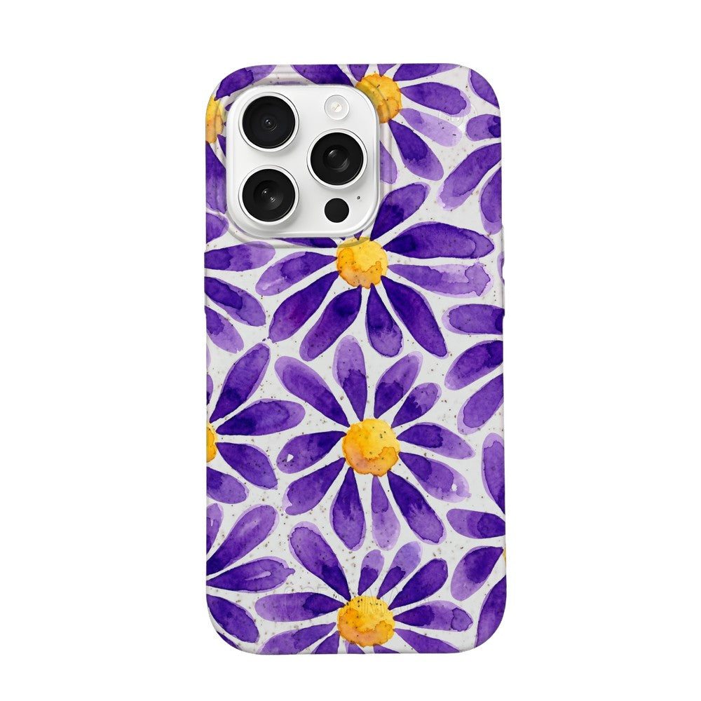 iPhone 16 pro Hülle - Blumen lila - "purplebloom" - nachhaltig