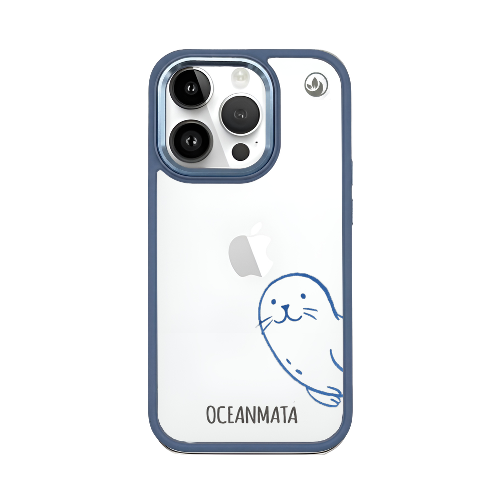 iPhone 14 pro hoesje - zegelblauw - "Robby" - duurzaam