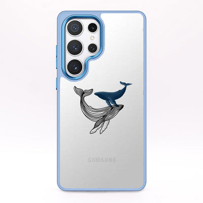 Samsung S25+ Case - Whale Blue - "BlueWhale" - Sustainable