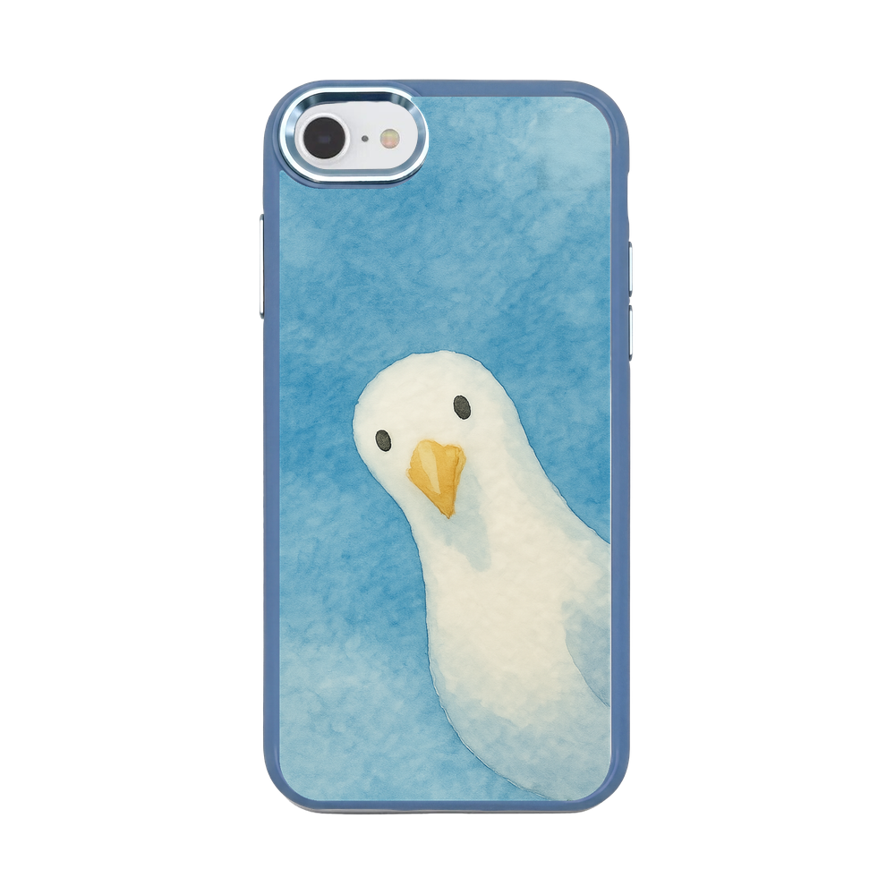 iPhone SE/7/8 hoesje - Seagull Blue - "Seagull" - Duurzaam