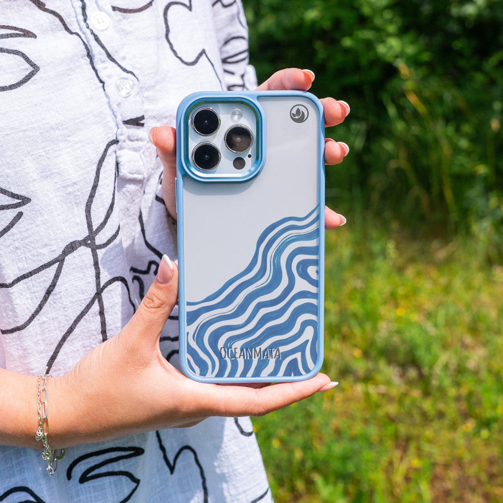 iPhone 14 pro max Hülle - Welle abstrakt - "Summerwave" - nachhaltig