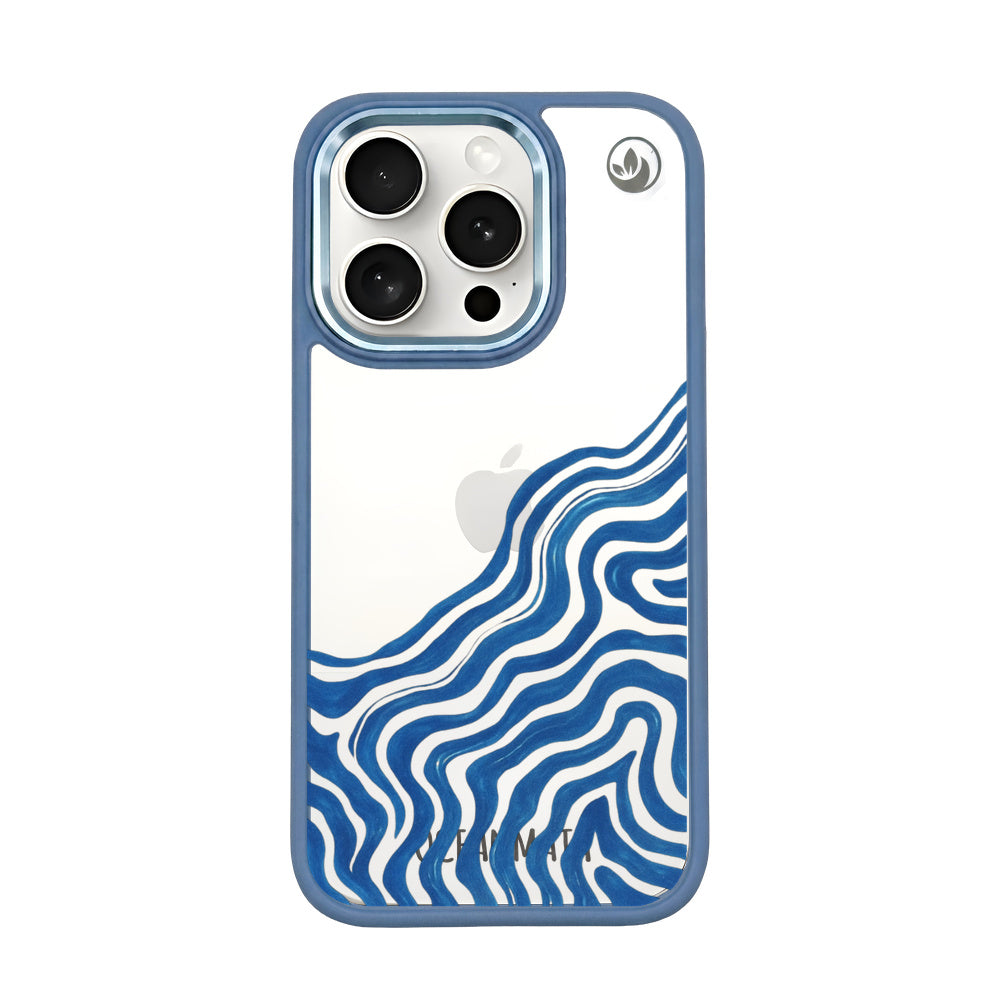 iPhone 15 pro max hoesje - abstracte golf - "Summerwave" - duurzaam