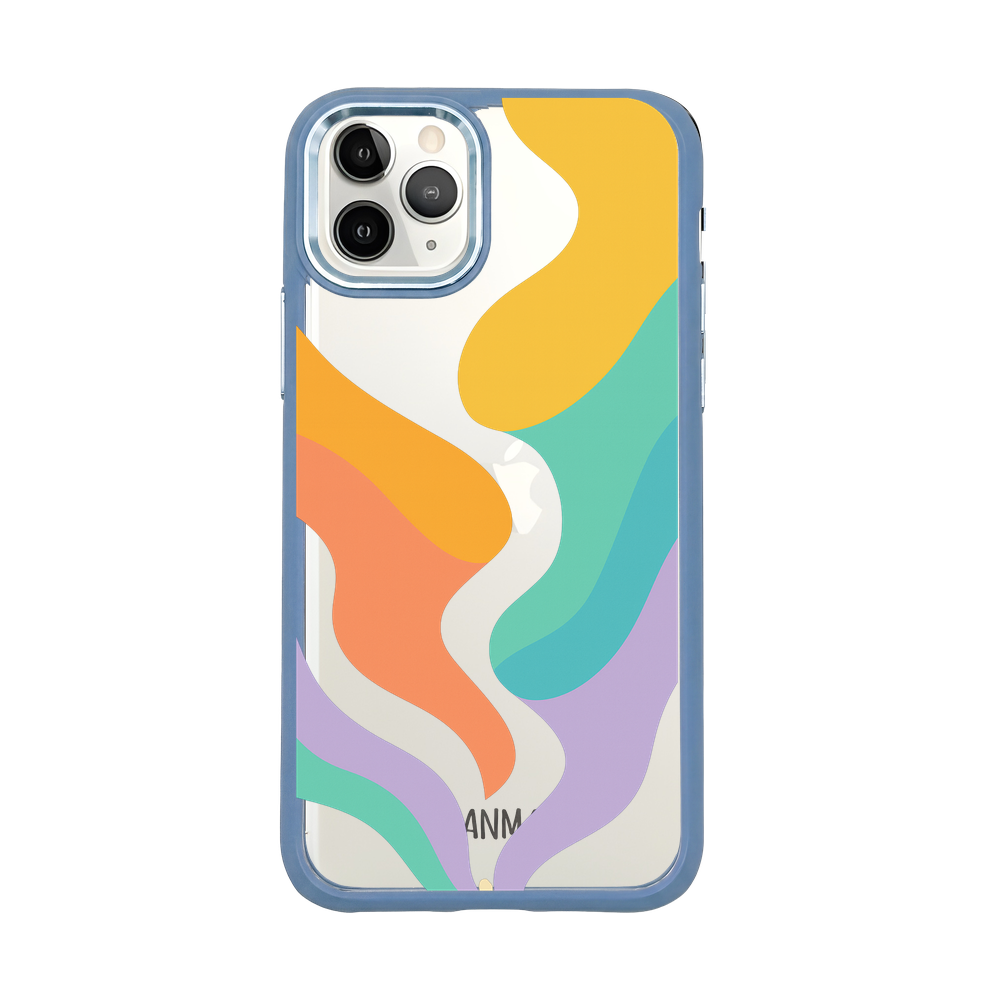 iPhone 11 pro hoesje - kleurrijke golven - "Tide Flow" - duurzaam
