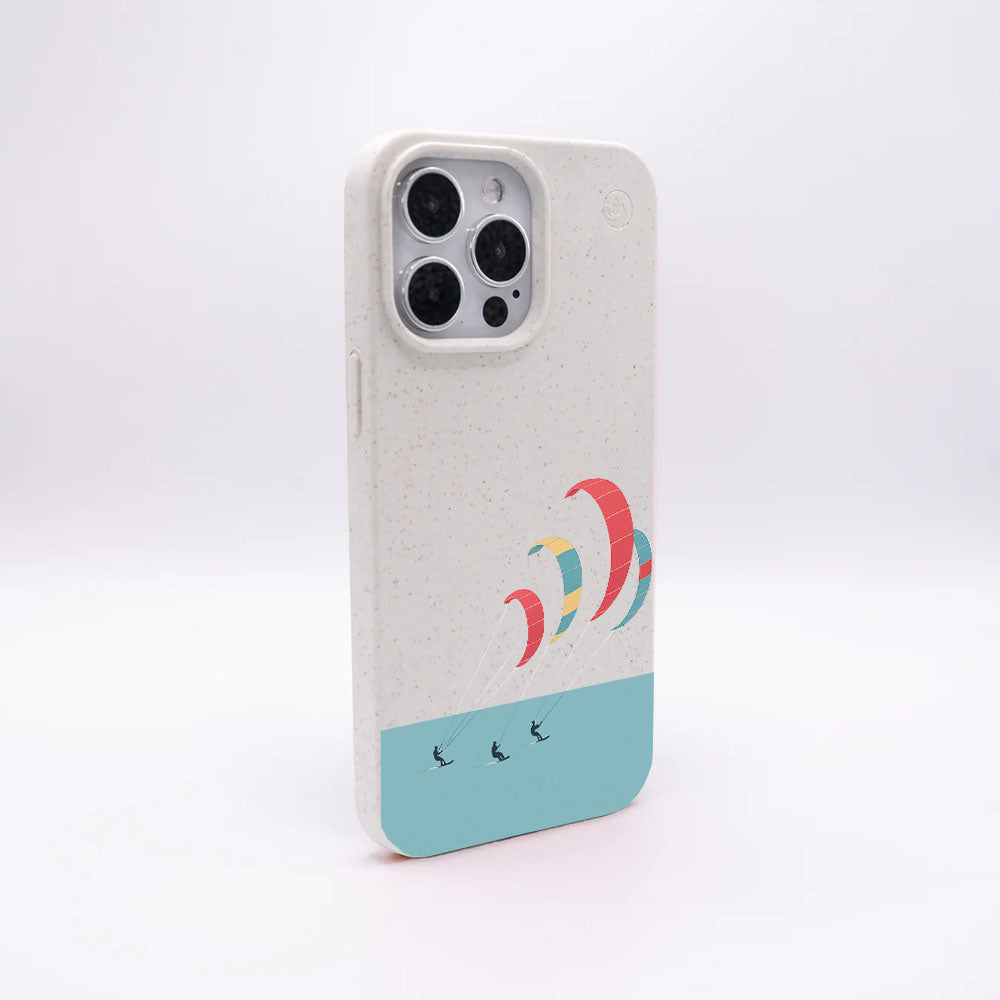 iPhone SE/7/8 Hülle - Kite weiß - "Kitesurf" - nachhaltig