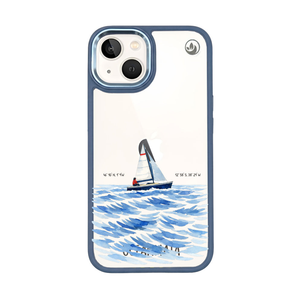 iPhone 13 Case - Sailing White - "Golden Horizon" - Sustainable