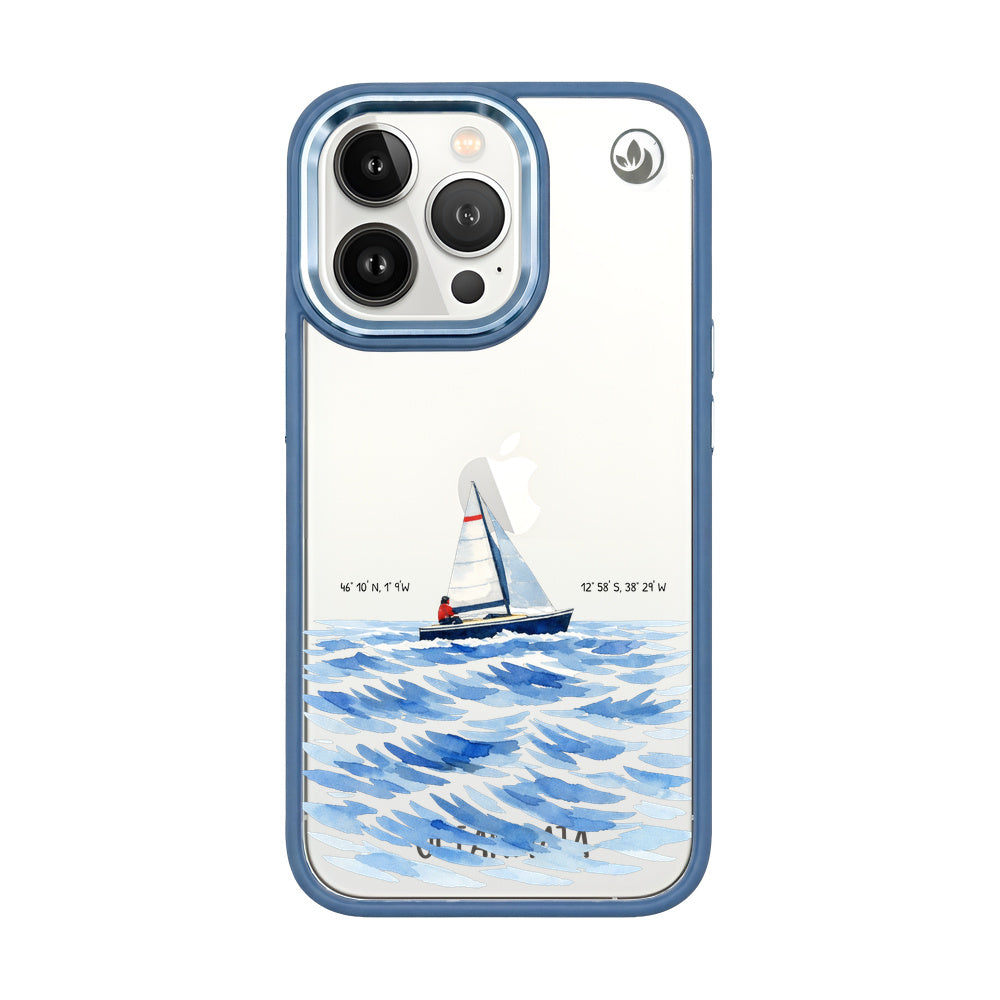 iPhone 13 Pro Max Case - Sailing White - "Golden Horizon" - Sustainable