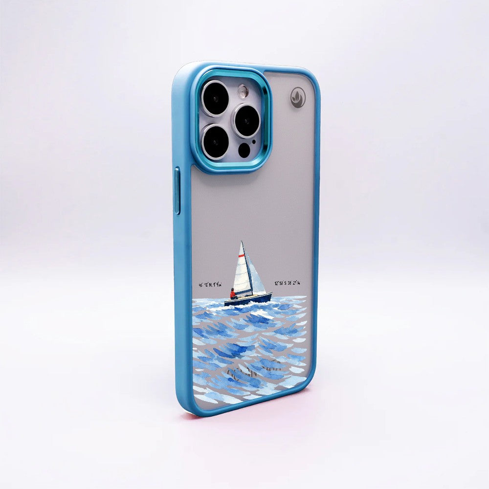 Nachhaltige Handyhülle iPhone 14 pro max Towardsthehorizon aus Ocean Plastic — Rückseite