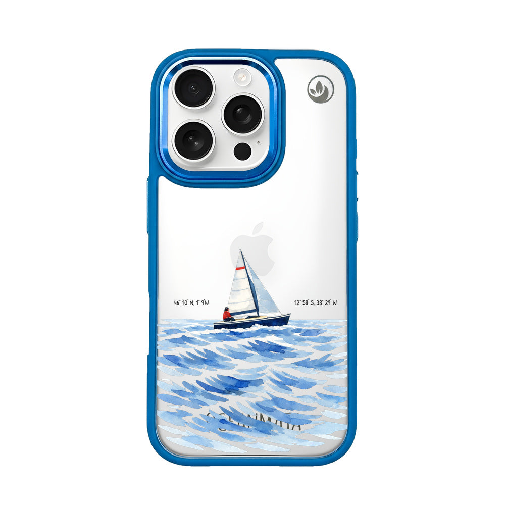 iPhone 16 Pro Max Case - Sailing White - "Golden Horizon" - sustainable