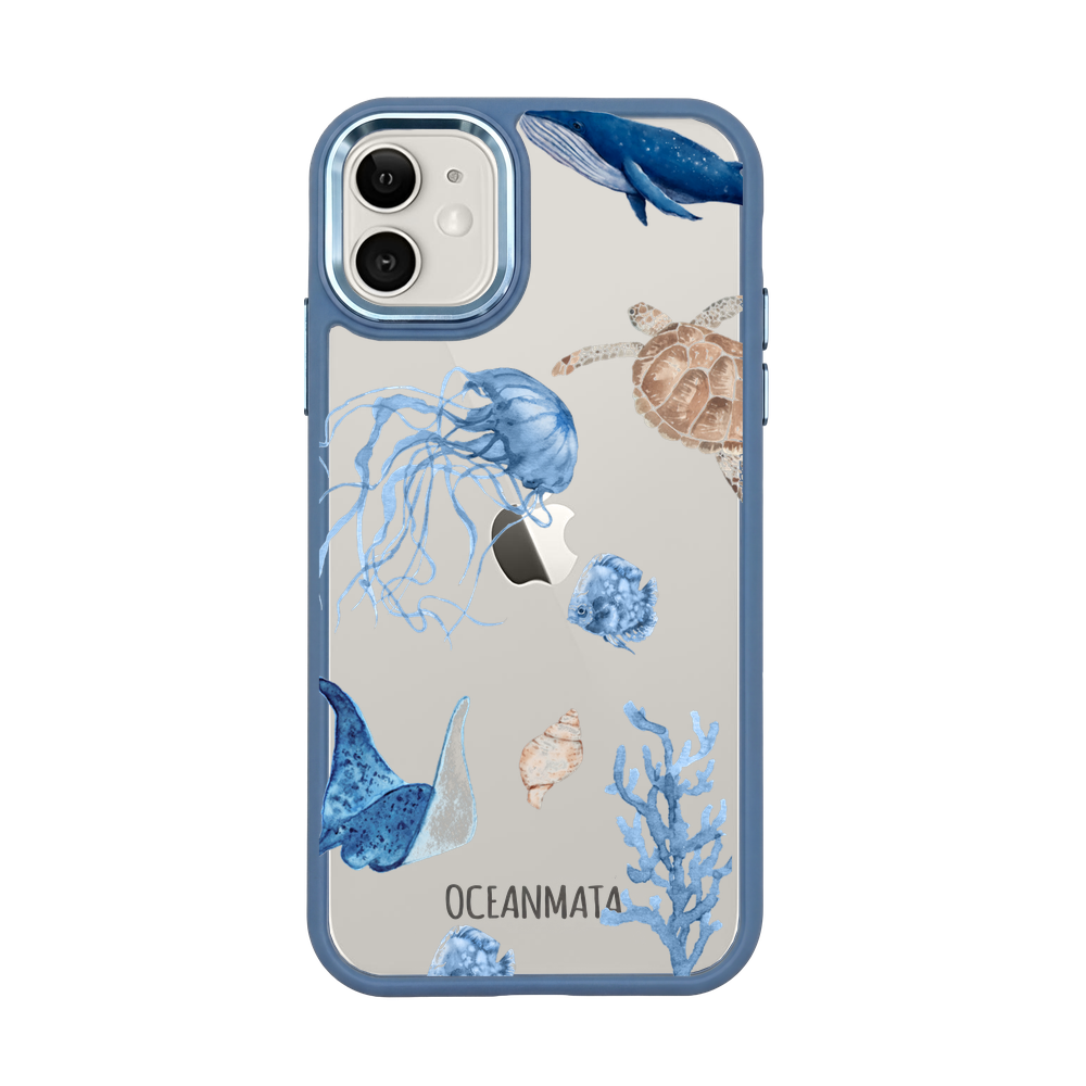 iPhone 11 hoesje - witte schildpad - "Turtle & Friends" - duurzaam