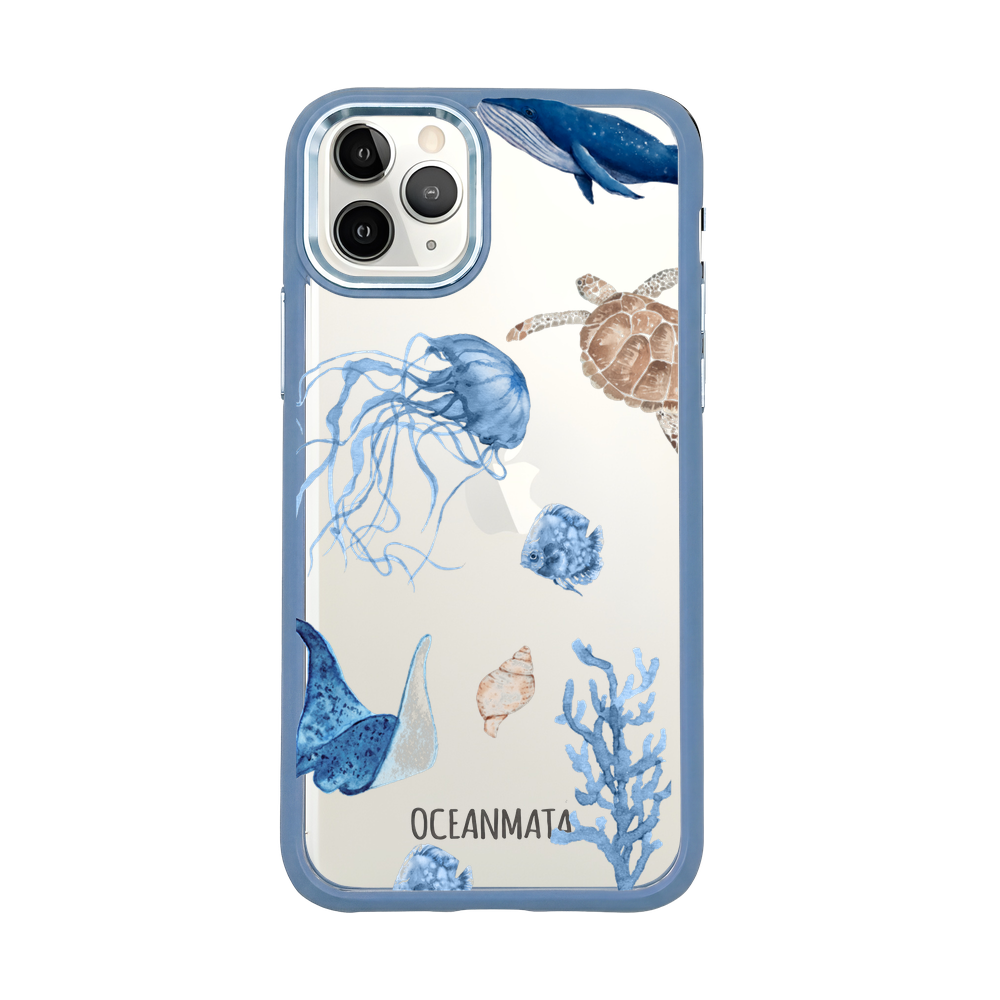 iPhone 11 pro hoesje - witte schildpad - "Turtle & Friends" - duurzaam