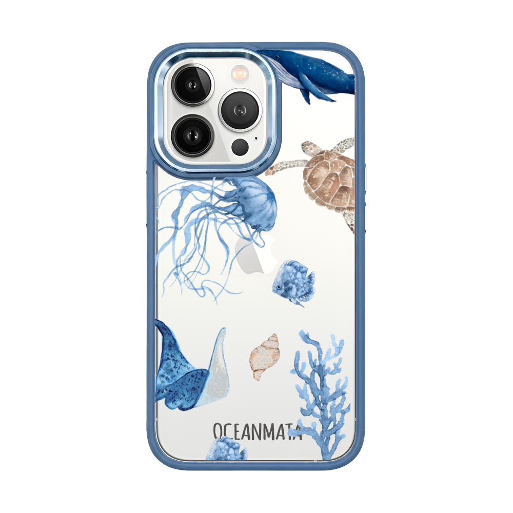 iPhone 13 pro max hoesje - witte schildpad - "Turtle & Friends" - duurzaam