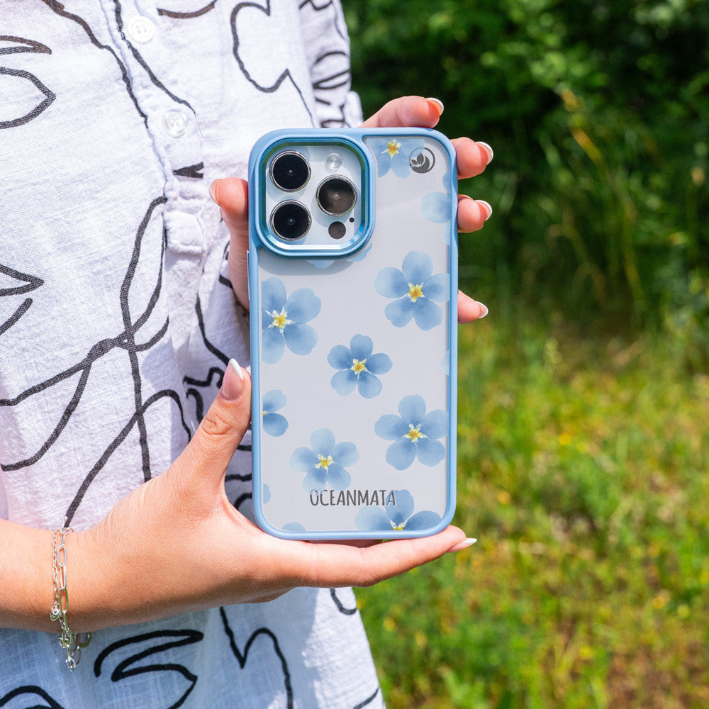 iPhone 12 pro / iPhone 12 hoesje - vergeet-me-nietje - duurzaam