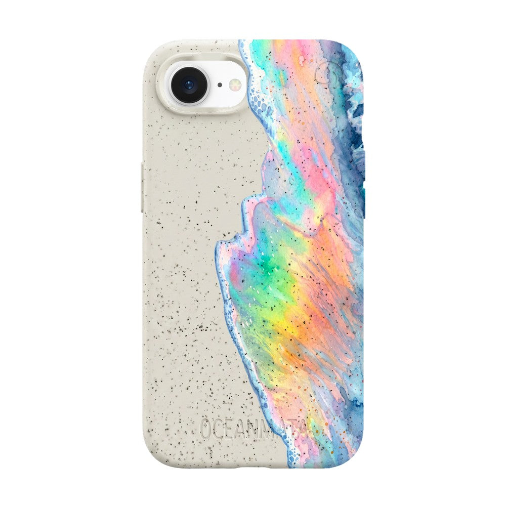 Biologisch abbaubare Handyhülle iPhone 16e Waveofpride — kompostierbar — Vorderseite