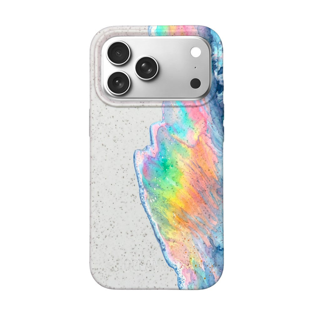 Biologisch abbaubare Handyhülle iPhone 18 Pro / 17 Pro Waveofpride — kompostierbar — Vorderseite
