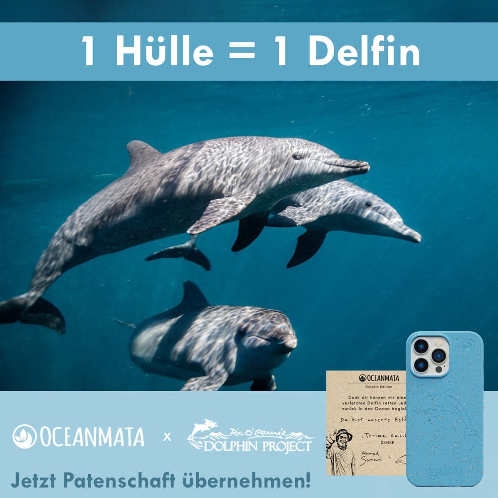 iPhone SE/7/8 Hülle - blau - "DOLPHIN" - nachhaltig – Ansicht 5