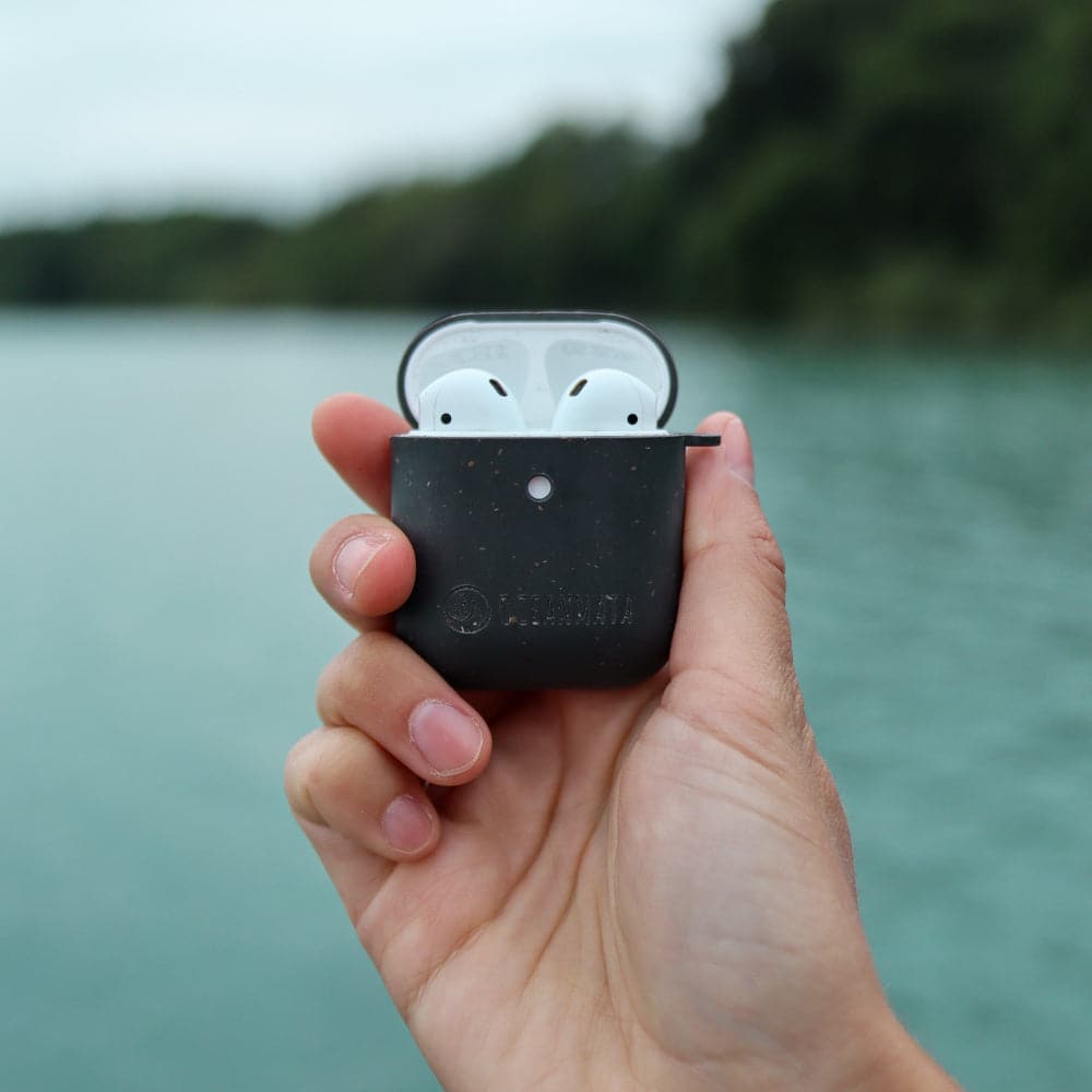 nachhaltige Apple AirPod Case 1/2 - Hülle - schwarz – Ansicht 3