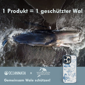 iPhone 13 pro max Hülle - Wal blau - "WhaleLife" - nachhaltig