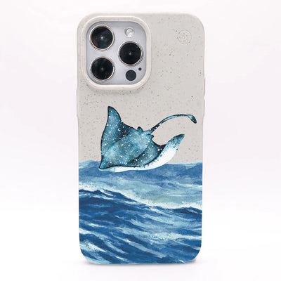 iPhone 11 hoesje - wit Manta - "Manta Wave" - ​​duurzaam
