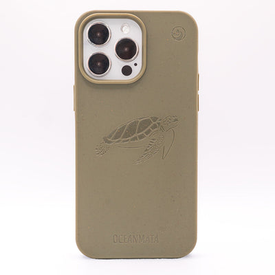 iPhone 14 pro Max Hülle - grün - "TURTLE" - nachhaltig