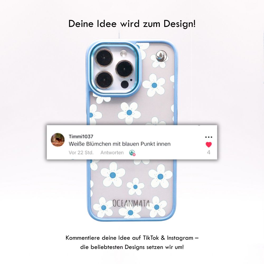 Samsung S25 Ultra Hülle - Blumen - "Ocean Bloom" - nachhaltig
