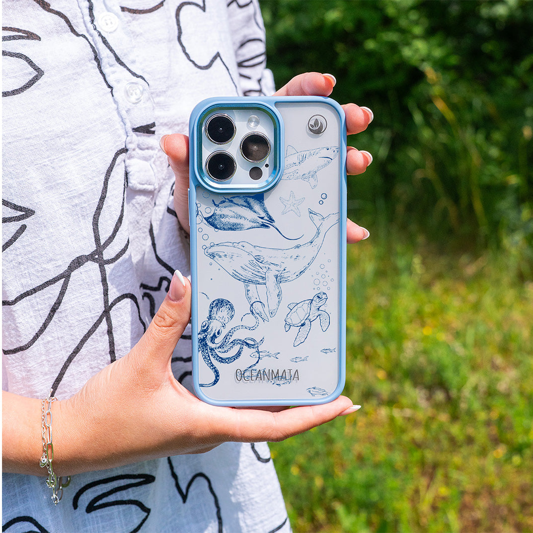 iPhone 13 pro max Hülle - Wal blau - "WhaleLife" - nachhaltig