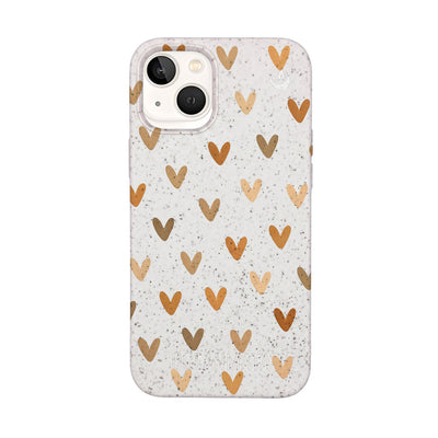 iPhone 13 mini Case - Heart White - "AutumnLove" - Sustainable