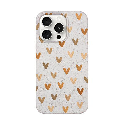 iPhone 15 pro max Hülle - Herz weiß - "AutumnLove" - nachhaltig