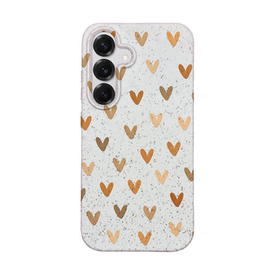 Samsung S25 Hülle - Herz weiß - "AutumnLove" - nachhaltig