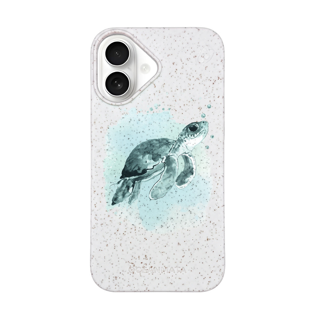 iPhone 16 Hülle - Schildkröte grün - "Baby Turtle" - nachhaltig
