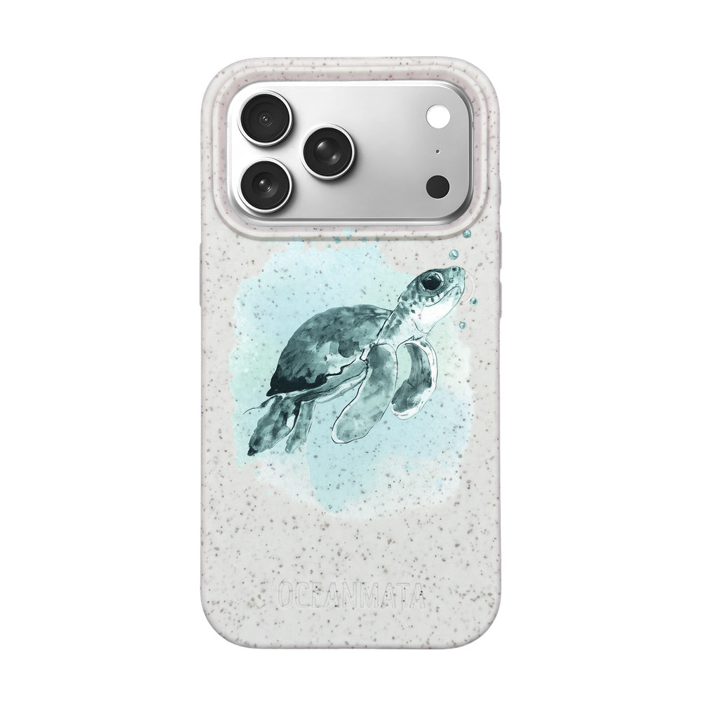 iPhone 18 Pro / 17 Pro Hülle - Schildkröte grün - "Baby Turtle" - nachhaltig