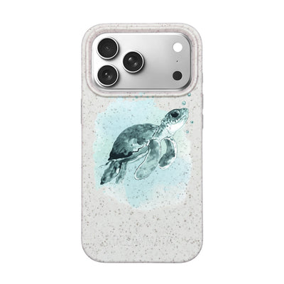 iPhone 18 Pro Max / 17 Pro Max Hülle - Schildkröte grün - "Baby Turtle" - nachhaltig