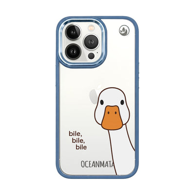 iPhone 13 pro max hoesje - witte eend - "Bile Bile Bile" - duurzaam