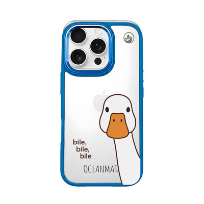 iPhone 16 pro max case - white duck - "Bile Bile Bile" - sustainable