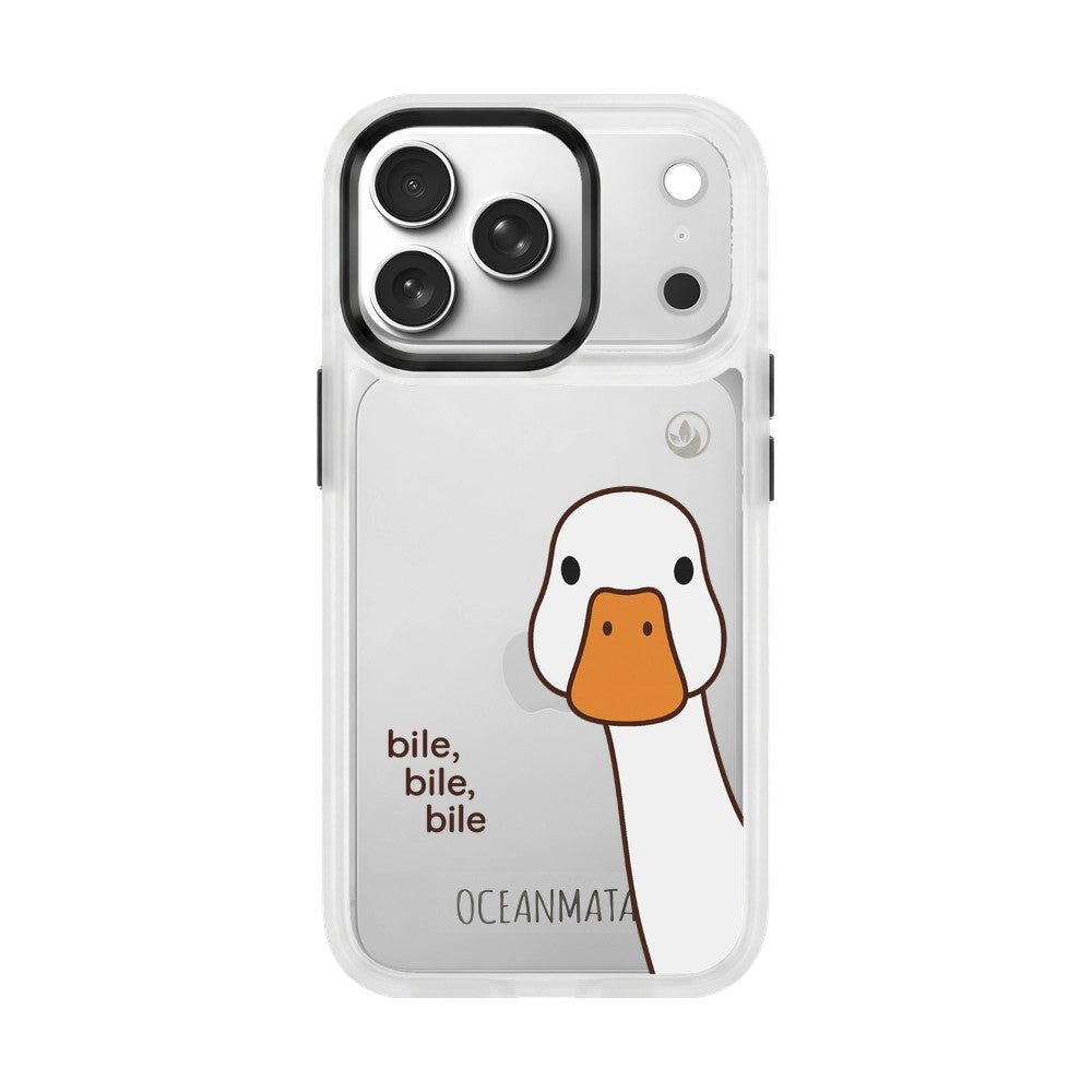 iPhone 18 Pro Max / 17 Pro Max Hülle - Ente weiß - "Bile Bile Bile" - nachhaltig