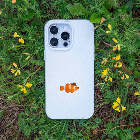 iPhone 16 Hülle - Clownfisch weiß - "Mr.Clown-Fish" - nachhaltig