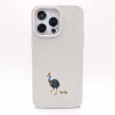 iPhone 11 Hülle - Cassowary weiß - "CassowaryStroll" - nachhaltig