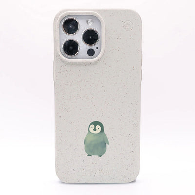 iPhone 17 Hülle - Pinguin weiß - "HappyPinguin" - nachhaltig