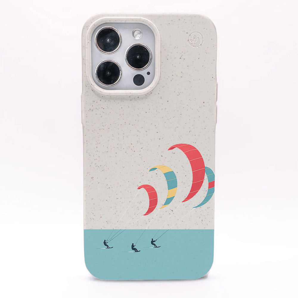 iPhone 13 pro Hülle - Kite weiß - "Kitesurf" - nachhaltig